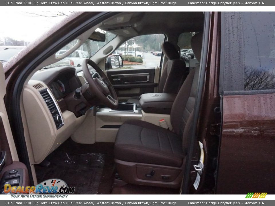 2015 Ram 3500 Big Horn Crew Cab Dual Rear Wheel Western Brown / Canyon Brown/Light Frost Beige Photo #7