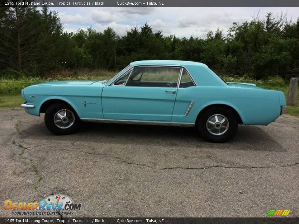 1965 Ford Mustang Coupe Tropical Turquoise / Black Photo #8