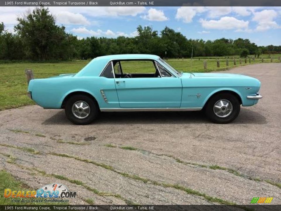1965 Ford Mustang Coupe Tropical Turquoise / Black Photo #9