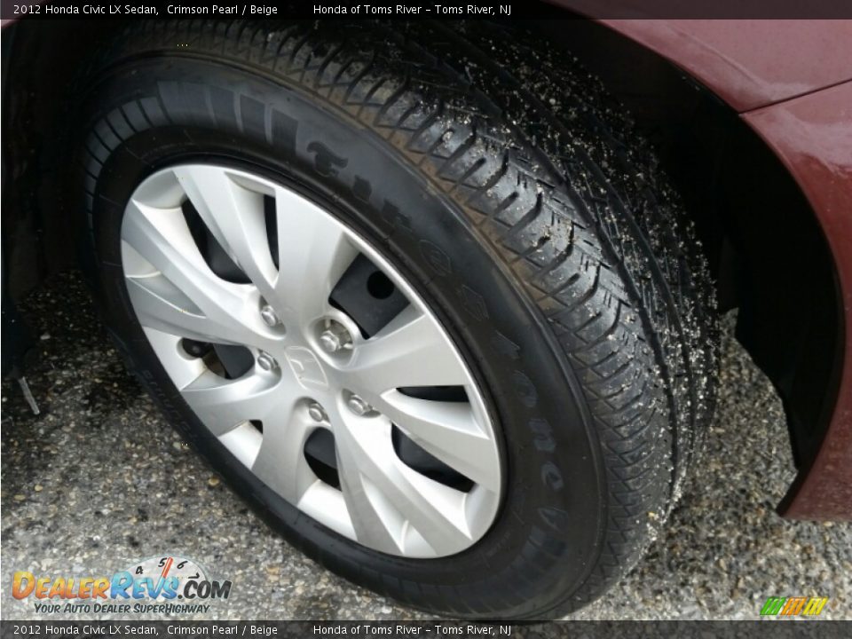 2012 Honda Civic LX Sedan Crimson Pearl / Beige Photo #5