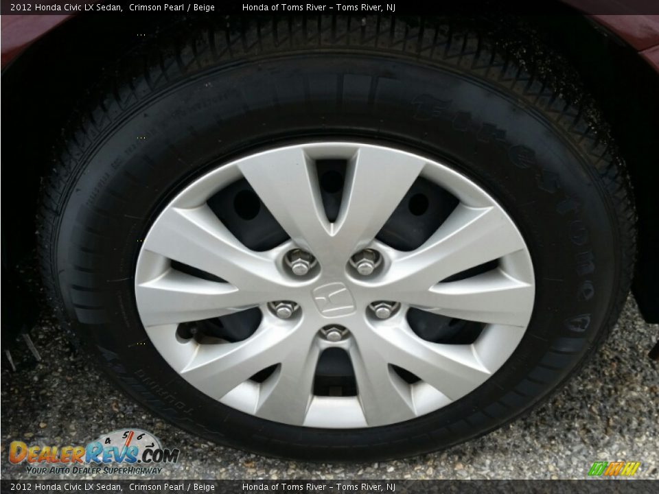 2012 Honda Civic LX Sedan Crimson Pearl / Beige Photo #6