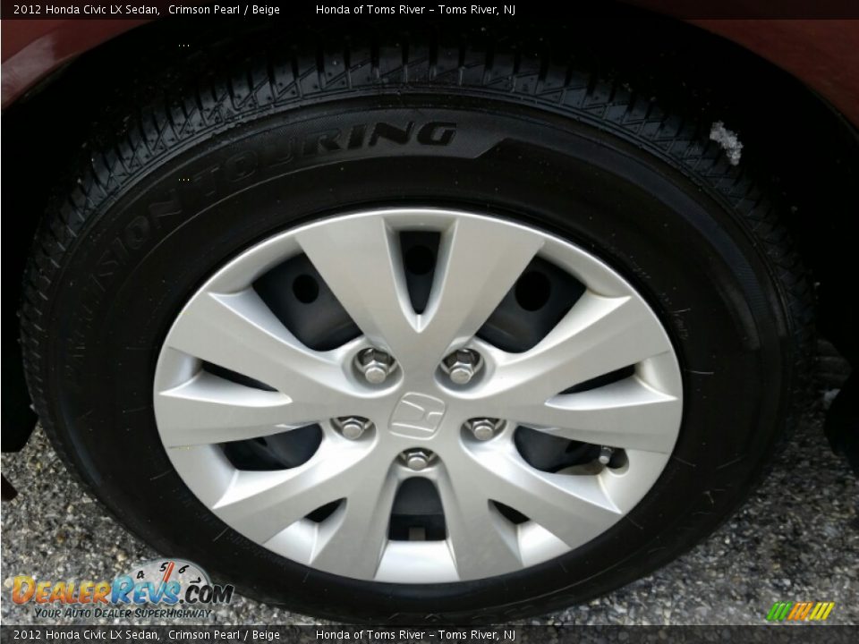 2012 Honda Civic LX Sedan Crimson Pearl / Beige Photo #7