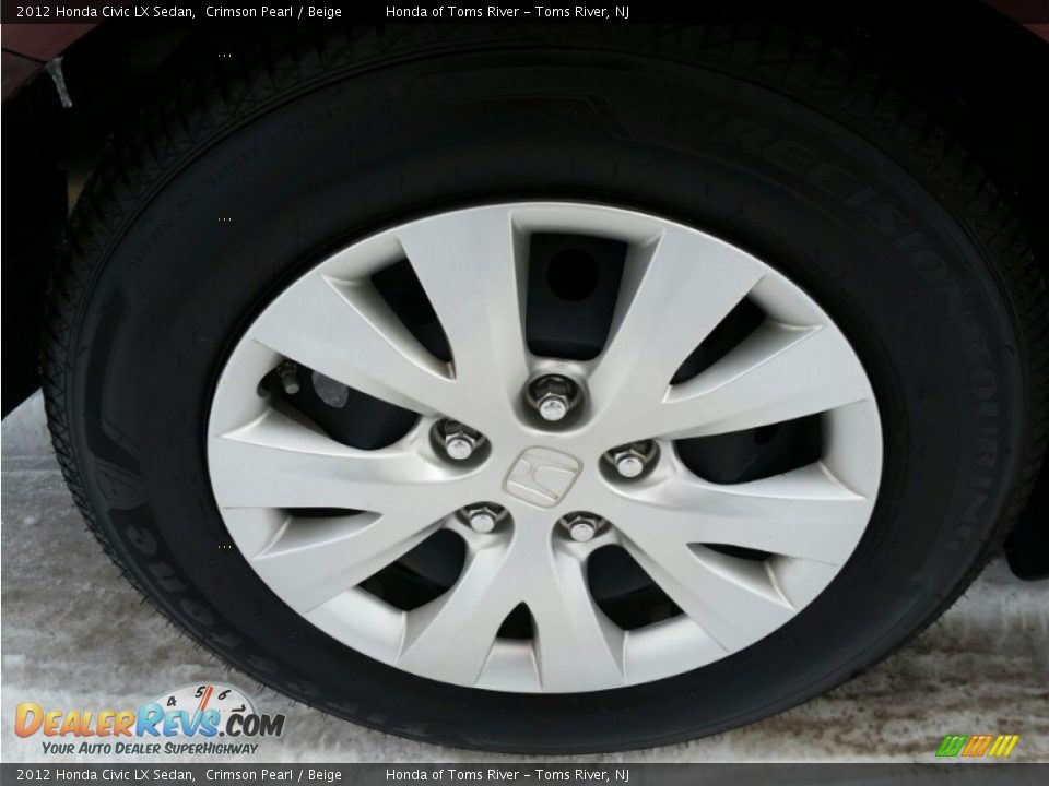 2012 Honda Civic LX Sedan Crimson Pearl / Beige Photo #8