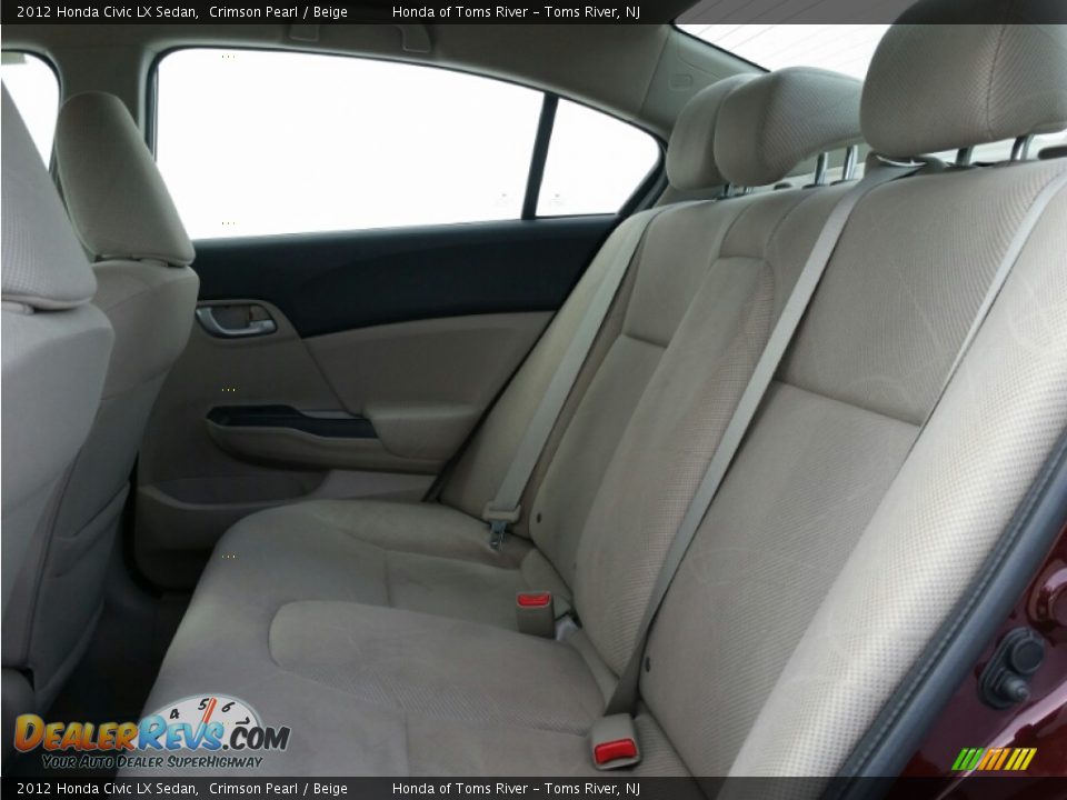 2012 Honda Civic LX Sedan Crimson Pearl / Beige Photo #10