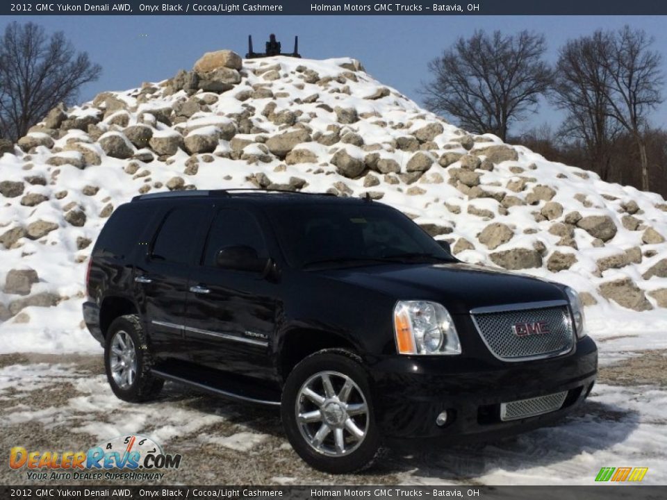 2012 GMC Yukon Denali AWD Onyx Black / Cocoa/Light Cashmere Photo #1