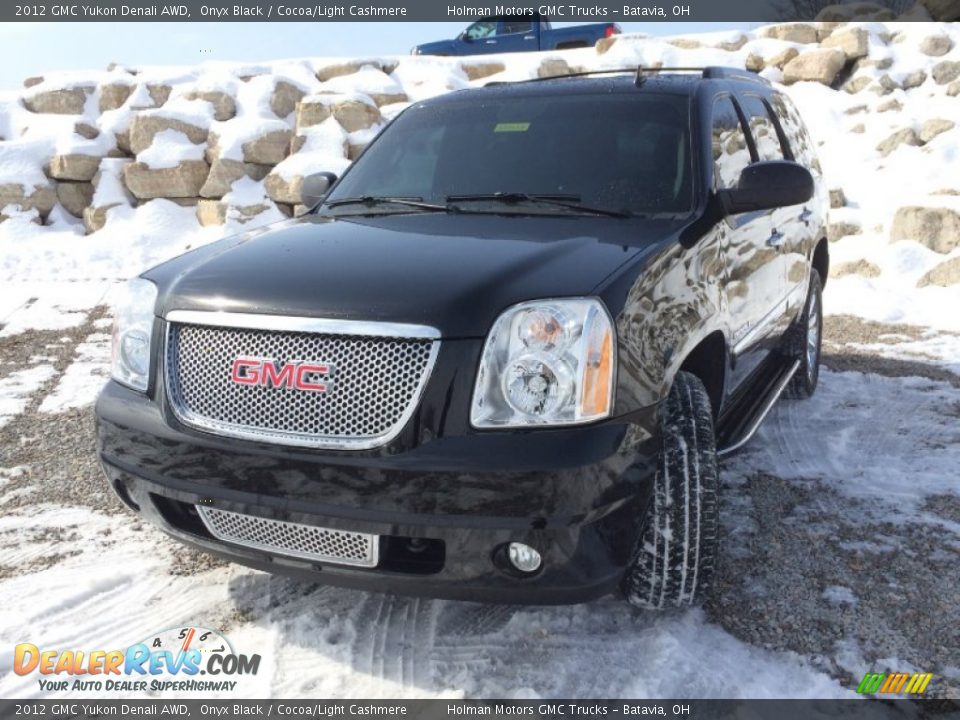 2012 GMC Yukon Denali AWD Onyx Black / Cocoa/Light Cashmere Photo #2