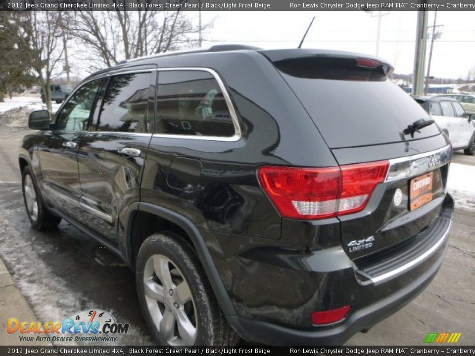 2012 Jeep Grand Cherokee Limited 4x4 Black Forest Green Pearl / Black/Light Frost Beige Photo #7