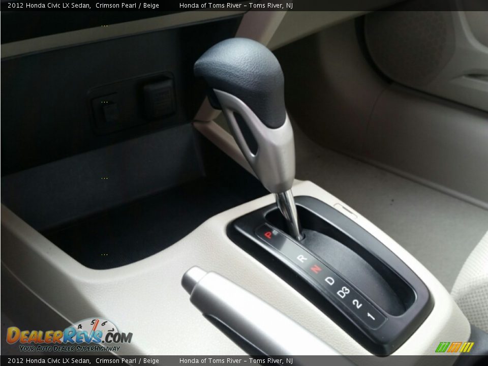 2012 Honda Civic LX Sedan Crimson Pearl / Beige Photo #16