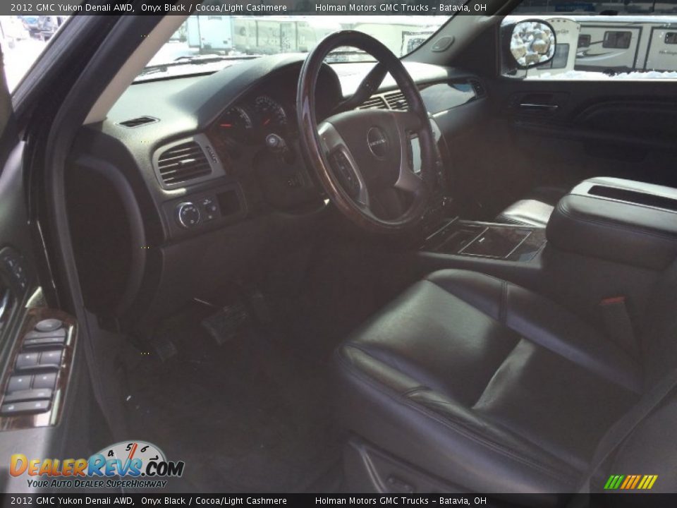 2012 GMC Yukon Denali AWD Onyx Black / Cocoa/Light Cashmere Photo #5