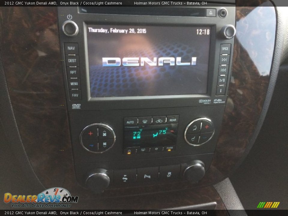 2012 GMC Yukon Denali AWD Onyx Black / Cocoa/Light Cashmere Photo #6