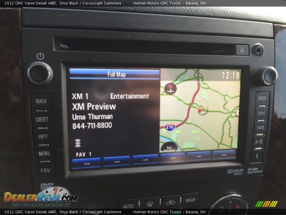 2012 GMC Yukon Denali AWD Onyx Black / Cocoa/Light Cashmere Photo #7