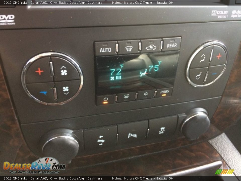 2012 GMC Yukon Denali AWD Onyx Black / Cocoa/Light Cashmere Photo #9