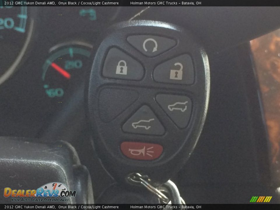 2012 GMC Yukon Denali AWD Onyx Black / Cocoa/Light Cashmere Photo #10