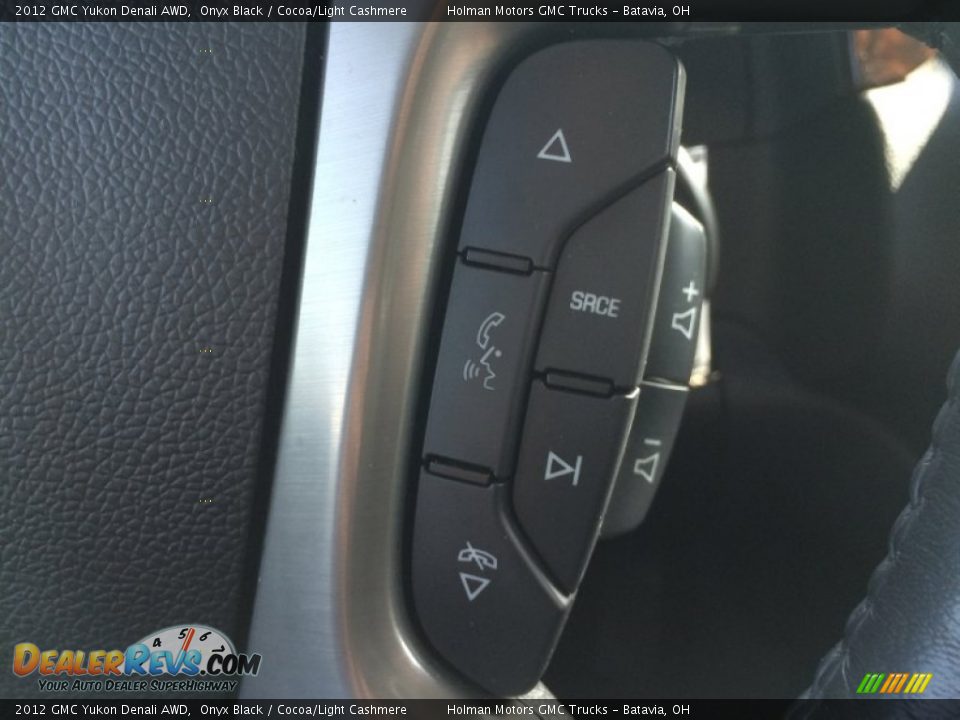 2012 GMC Yukon Denali AWD Onyx Black / Cocoa/Light Cashmere Photo #11
