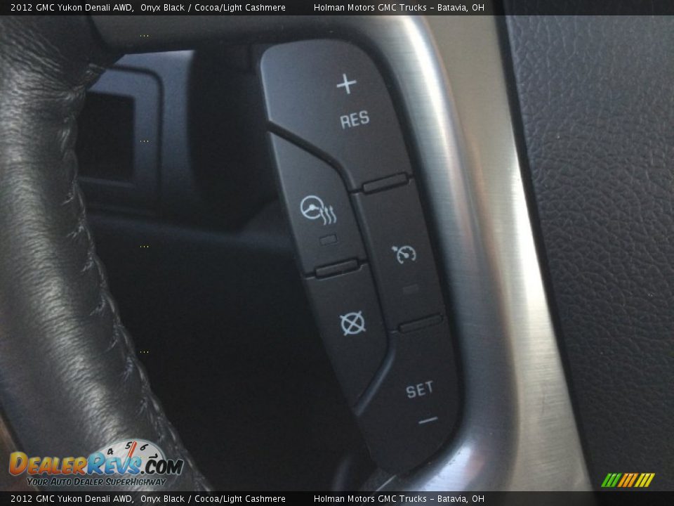 2012 GMC Yukon Denali AWD Onyx Black / Cocoa/Light Cashmere Photo #12