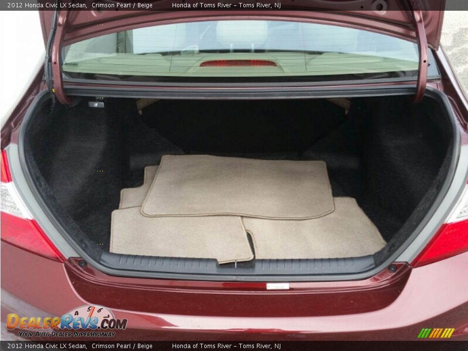 2012 Honda Civic LX Sedan Crimson Pearl / Beige Photo #23