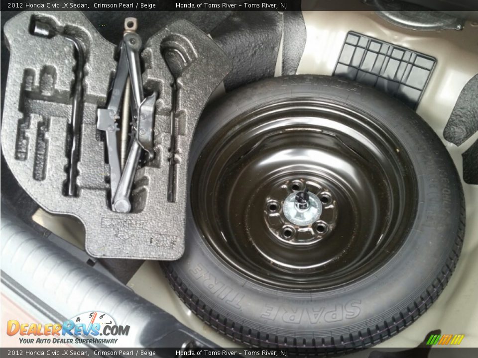 2012 Honda Civic LX Sedan Crimson Pearl / Beige Photo #24