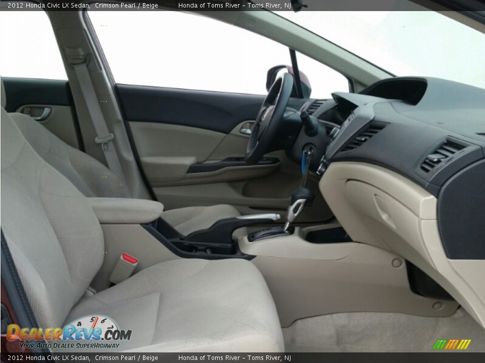 2012 Honda Civic LX Sedan Crimson Pearl / Beige Photo #26