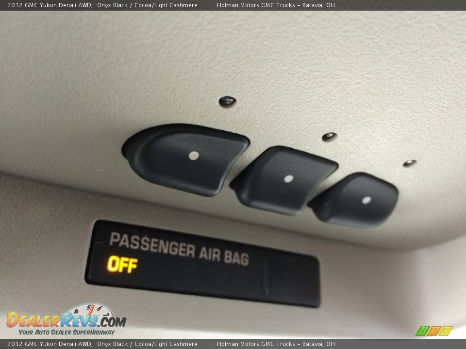 2012 GMC Yukon Denali AWD Onyx Black / Cocoa/Light Cashmere Photo #19