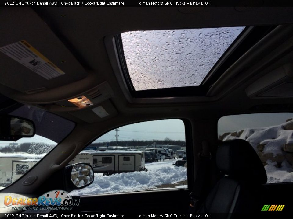 2012 GMC Yukon Denali AWD Onyx Black / Cocoa/Light Cashmere Photo #21
