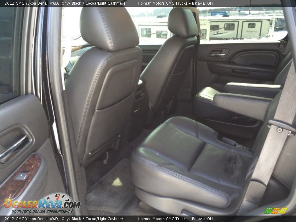 2012 GMC Yukon Denali AWD Onyx Black / Cocoa/Light Cashmere Photo #23