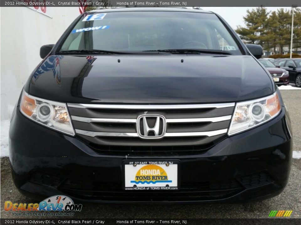 2012 Honda Odyssey EX-L Crystal Black Pearl / Gray Photo #2