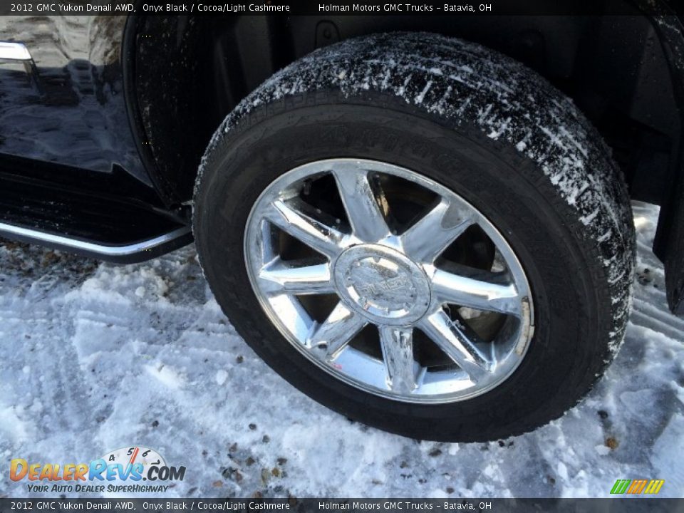 2012 GMC Yukon Denali AWD Onyx Black / Cocoa/Light Cashmere Photo #26