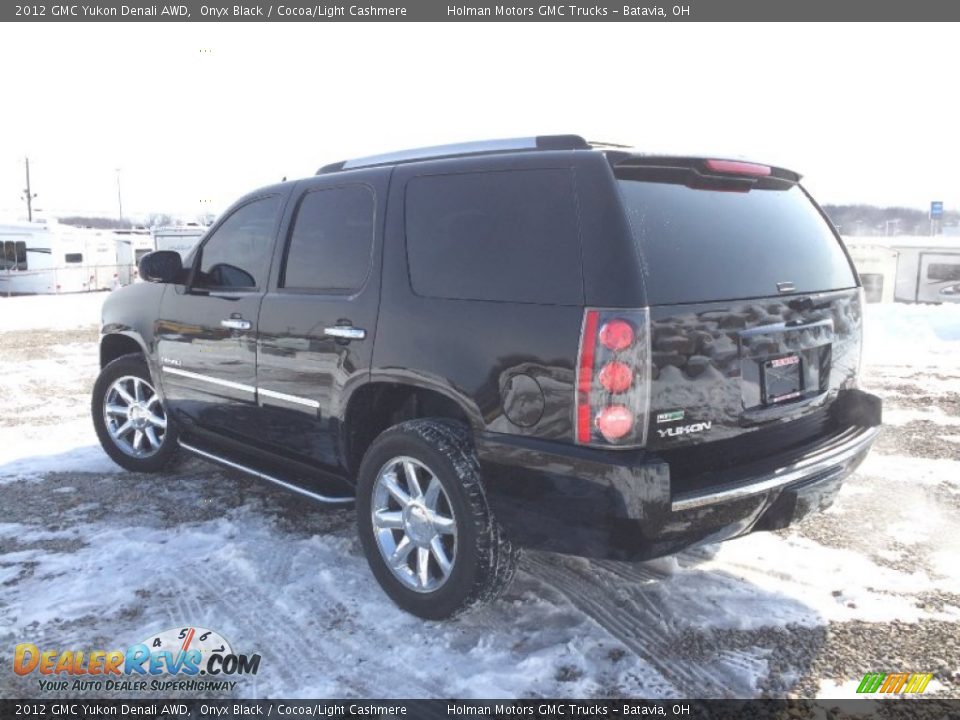 2012 GMC Yukon Denali AWD Onyx Black / Cocoa/Light Cashmere Photo #27