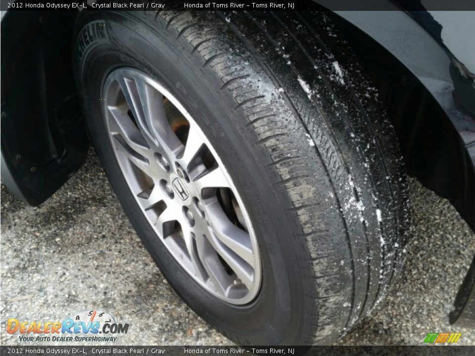 2012 Honda Odyssey EX-L Crystal Black Pearl / Gray Photo #6