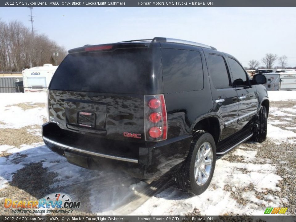 2012 GMC Yukon Denali AWD Onyx Black / Cocoa/Light Cashmere Photo #30