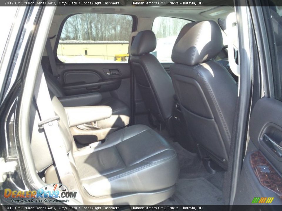2012 GMC Yukon Denali AWD Onyx Black / Cocoa/Light Cashmere Photo #31