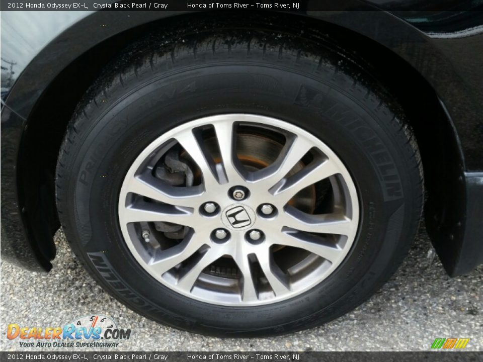 2012 Honda Odyssey EX-L Crystal Black Pearl / Gray Photo #8