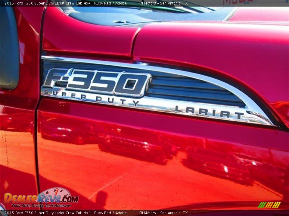 2015 Ford F350 Super Duty Lariat Crew Cab 4x4 Ruby Red / Adobe Photo #5