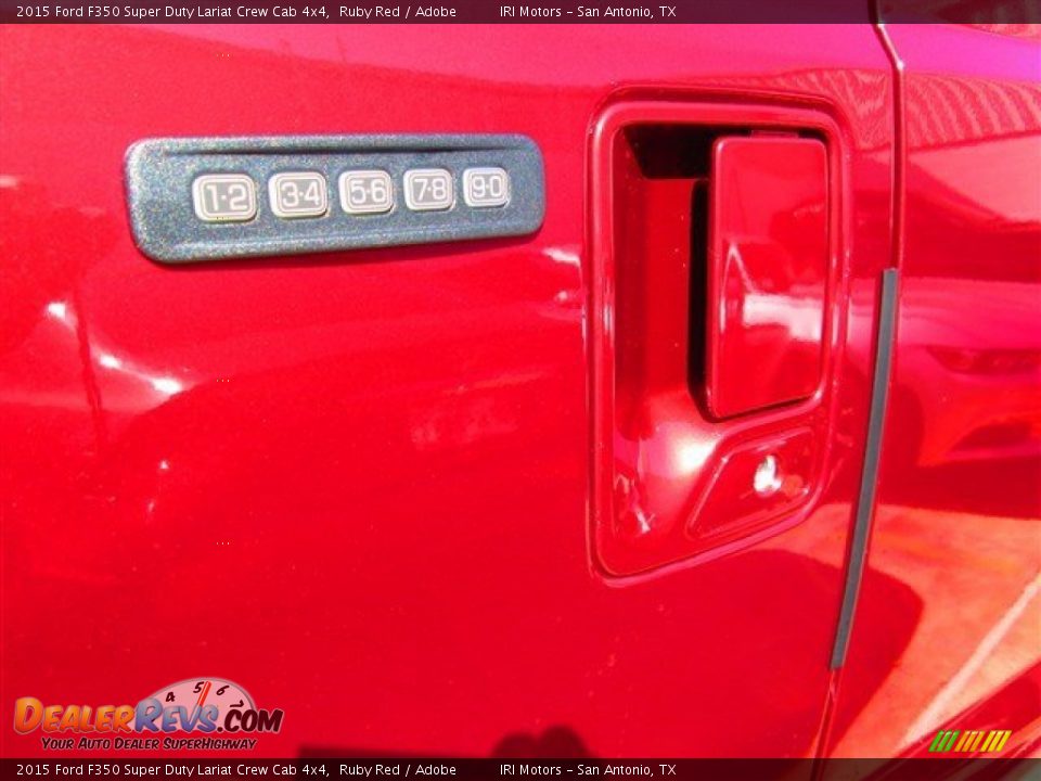 2015 Ford F350 Super Duty Lariat Crew Cab 4x4 Ruby Red / Adobe Photo #13