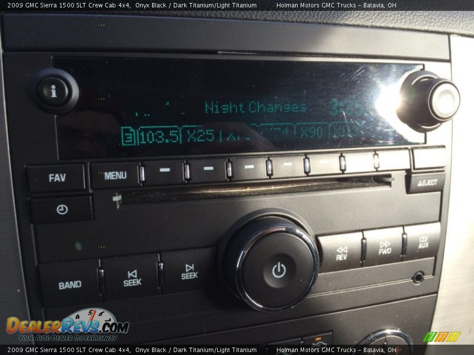 2009 GMC Sierra 1500 SLT Crew Cab 4x4 Onyx Black / Dark Titanium/Light Titanium Photo #7