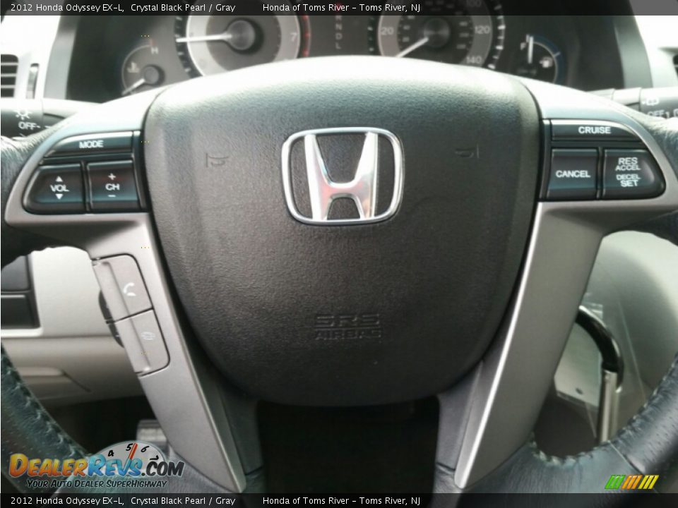2012 Honda Odyssey EX-L Crystal Black Pearl / Gray Photo #18
