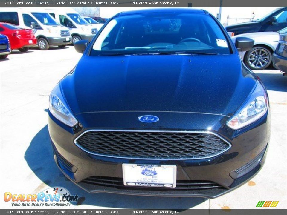 2015 Ford Focus S Sedan Tuxedo Black Metallic / Charcoal Black Photo #4