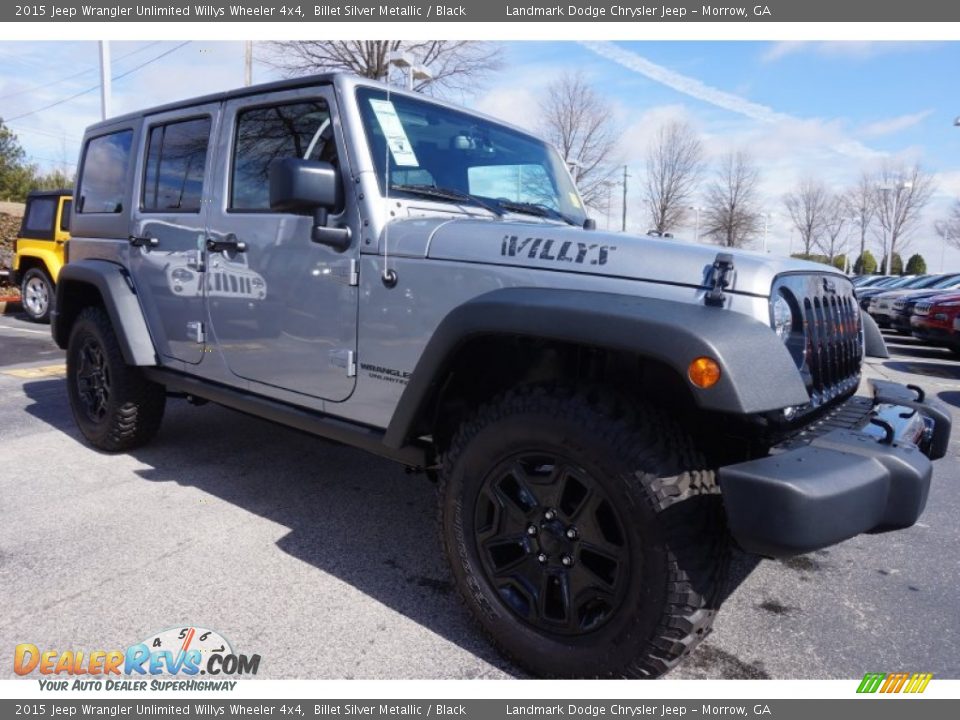 2015 Jeep Wrangler Unlimited Willys Wheeler 4x4 Billet Silver Metallic / Black Photo #4