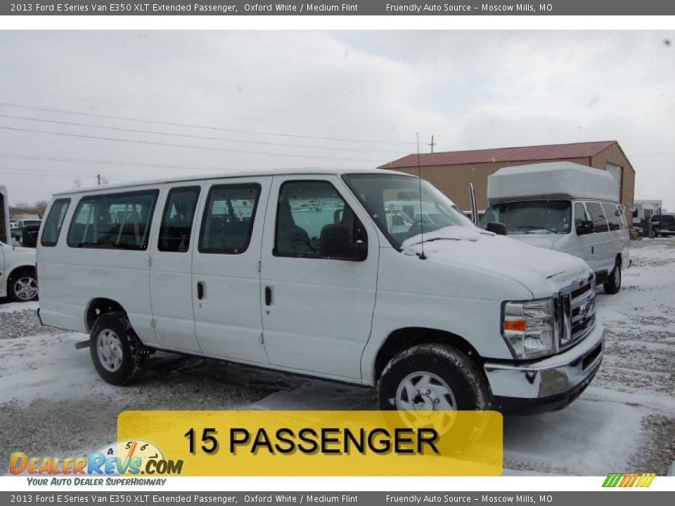 2013 Ford E Series Van E350 XLT Extended Passenger Oxford White / Medium Flint Photo #1
