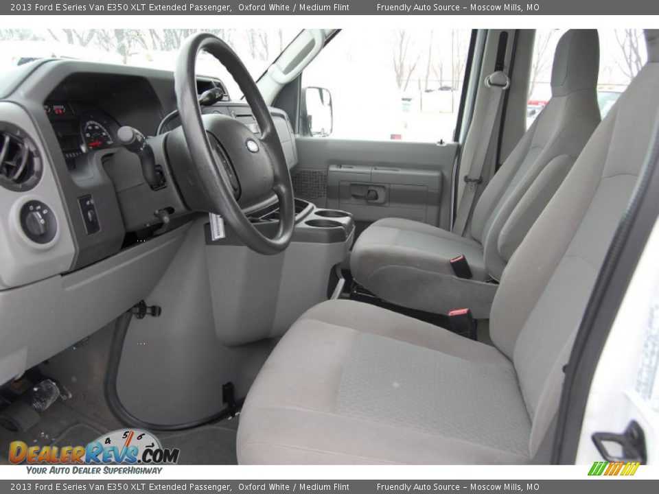 2013 Ford E Series Van E350 XLT Extended Passenger Oxford White / Medium Flint Photo #9