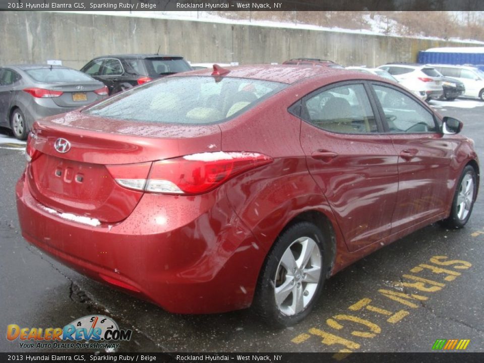 2013 Hyundai Elantra GLS Sparkling Ruby / Beige Photo #4