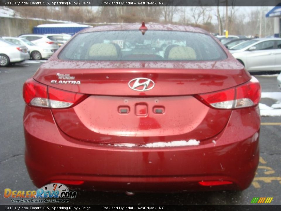 2013 Hyundai Elantra GLS Sparkling Ruby / Beige Photo #5
