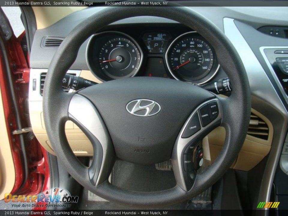 2013 Hyundai Elantra GLS Sparkling Ruby / Beige Photo #13