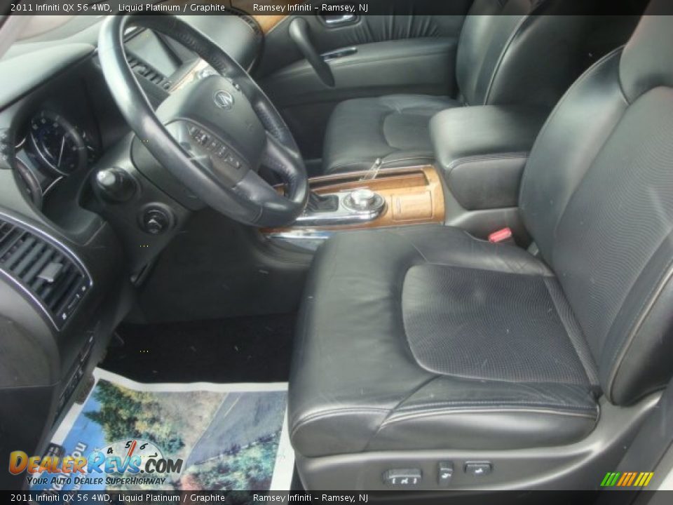 2011 Infiniti QX 56 4WD Liquid Platinum / Graphite Photo #11