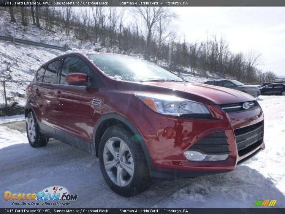 2015 Ford Escape SE 4WD Sunset Metallic / Charcoal Black Photo #1