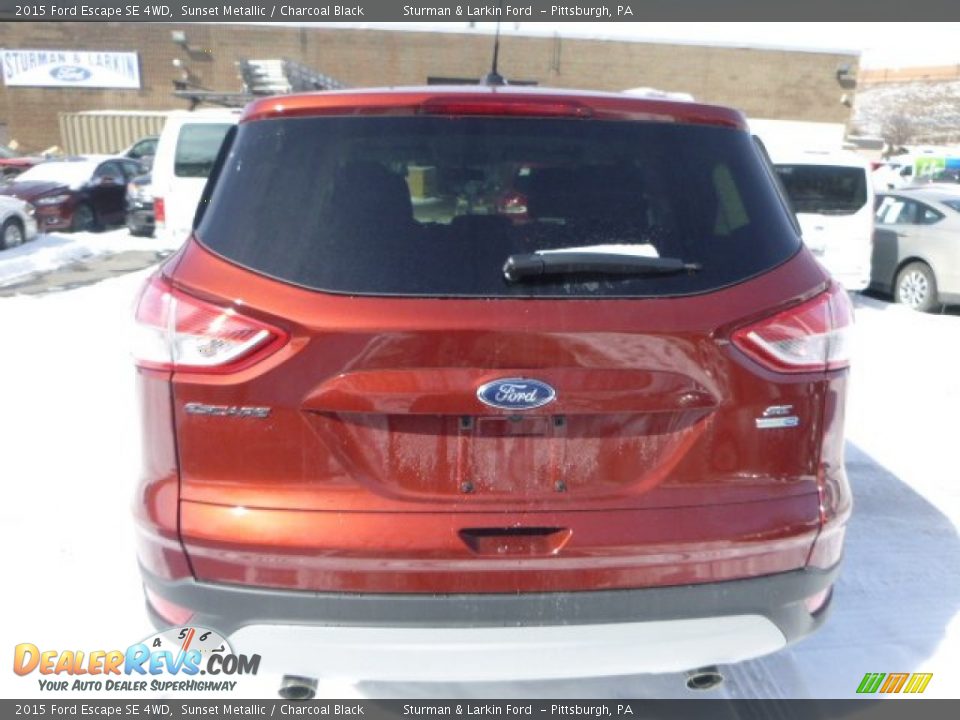 2015 Ford Escape SE 4WD Sunset Metallic / Charcoal Black Photo #4