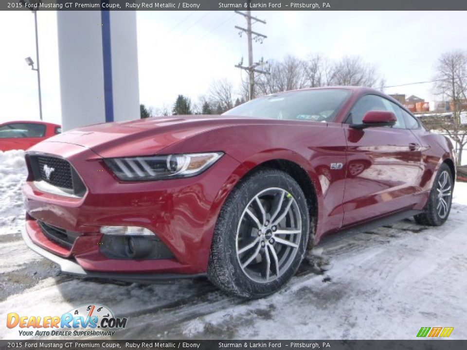 2015 Ford Mustang GT Premium Coupe Ruby Red Metallic / Ebony Photo #4