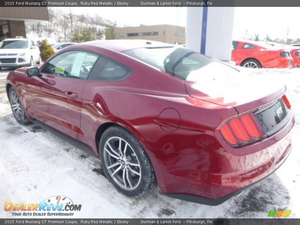 2015 Ford Mustang GT Premium Coupe Ruby Red Metallic / Ebony Photo #5