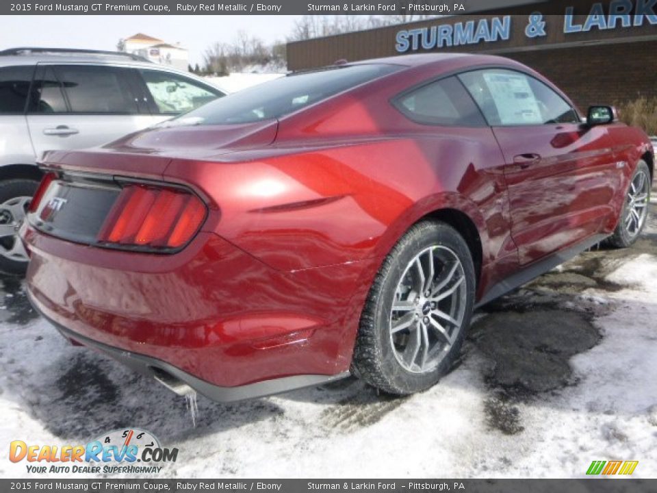 2015 Ford Mustang GT Premium Coupe Ruby Red Metallic / Ebony Photo #7