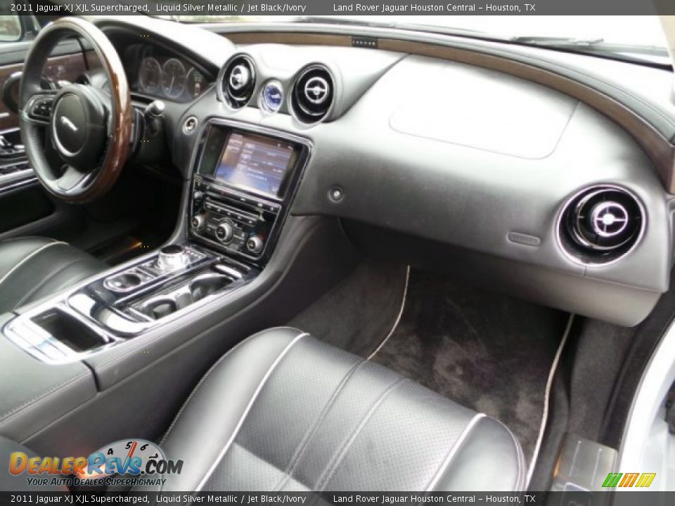 2011 Jaguar XJ XJL Supercharged Liquid Silver Metallic / Jet Black/Ivory Photo #31
